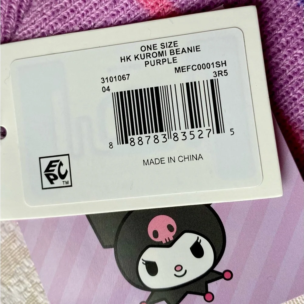 Kuromi Hello Kitty Knit Beanie Hat 🆕